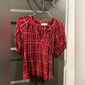 Loft plaid blouse